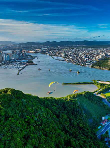 Vista aérea de Navegantes, Santa Catarina